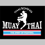 Thaiboxing - Muay Thai THE SPIRIT OF FIGHTING polokošela s rôznofarebným lemovaním okolo límčekov a rukávov na výber podľa vášho želania!